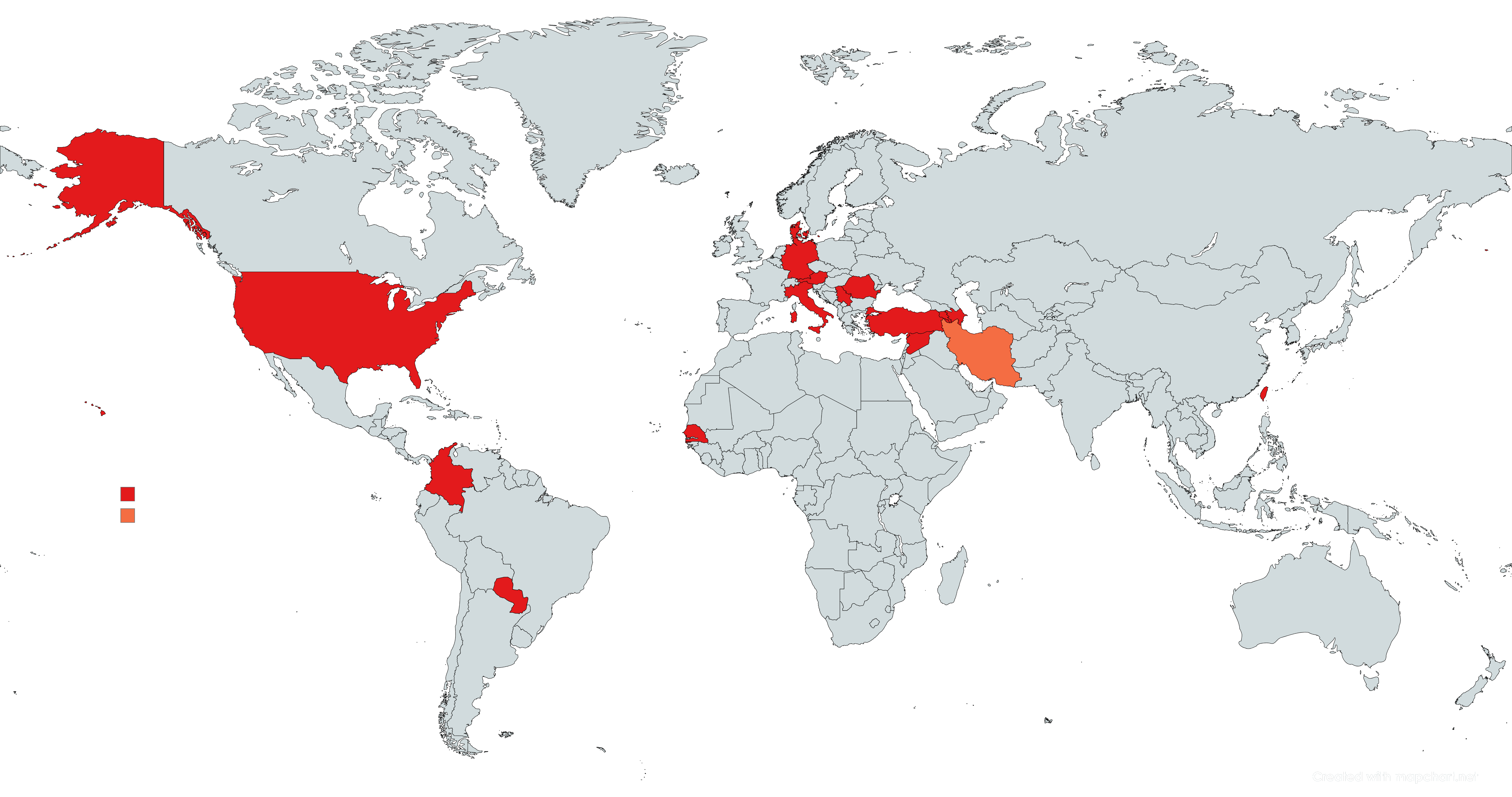 Azar Machine Chaap Export Destinations Map